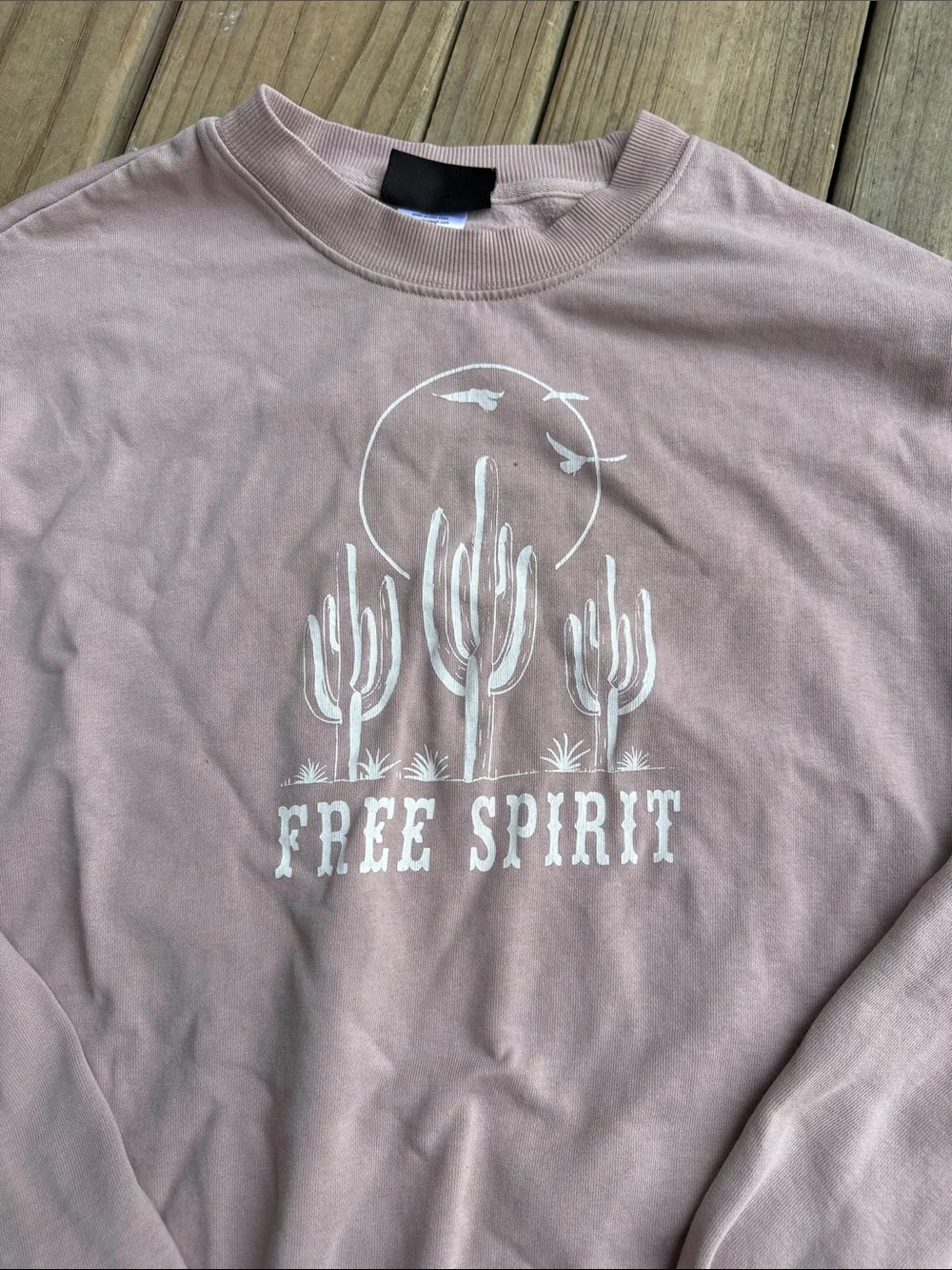 Modern Lux Size Medium Pink Free Spirit Pullover Sweatshirt Southwest - Picture 4 of 6